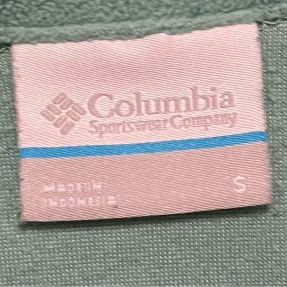 Columbia two-tone green lightweight fleece pull over GUC size small - Picture 3 of 7